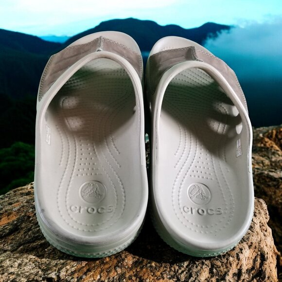 Crocs Men's Size 9 Brown Slip On Sandals Comfort Shoes 12438 - Picture 5 of 8